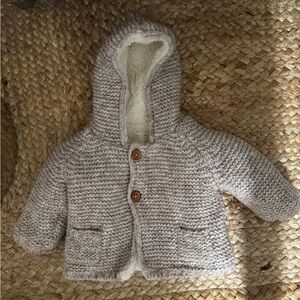 Zara Cozy Knit Hooded Baby Sweater